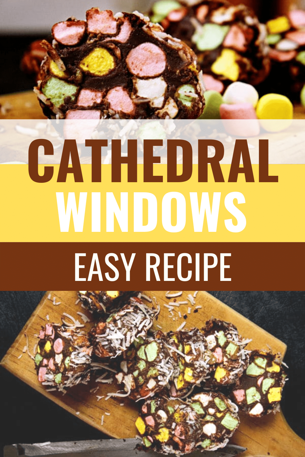 I love this Cathedral Windows Recipe. It's super simple and the end result is the perfect no-bake cookie for Easter or Christmas. #nobakecookies #chocolate #funfood via @wondermomwannab