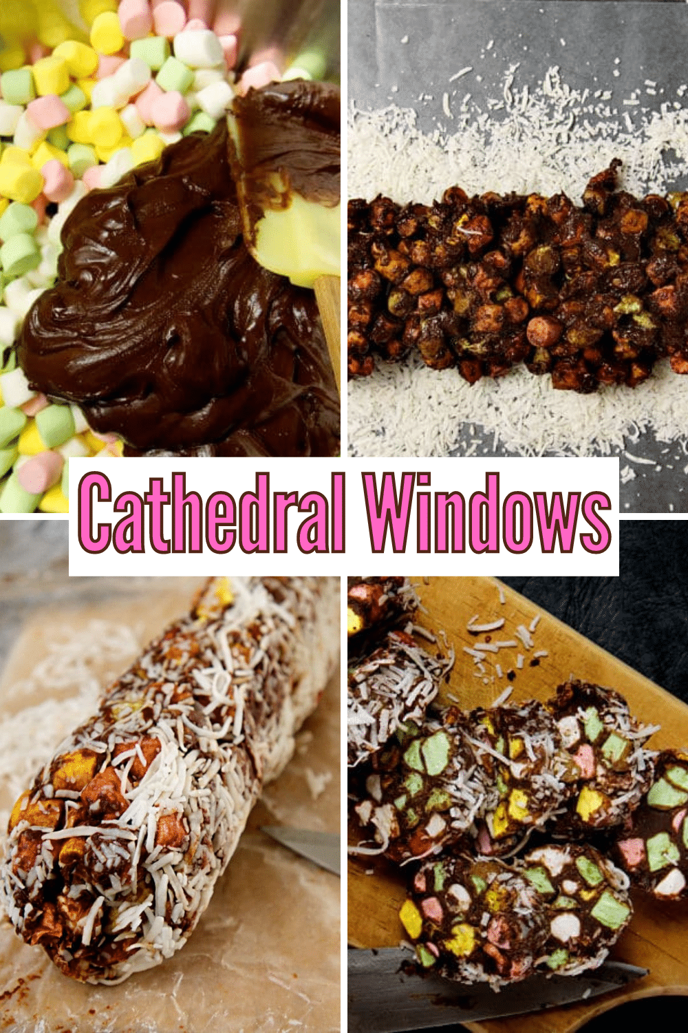 I love this Cathedral Windows Recipe. It's super simple and the end result is the perfect no-bake cookie for Easter or Christmas. #nobakecookies #chocolate #funfood via @wondermomwannab