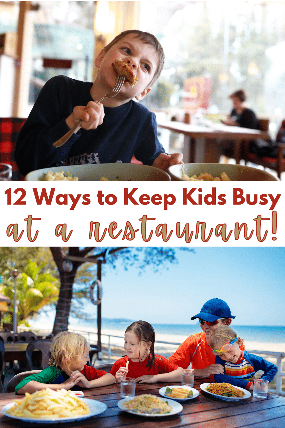 These fun and simple games are easy ways to keep your kids busy at a restaurant so you can enjoy your evening out as a family. #forkids #familydining #kidseatout via @wondermomwannab