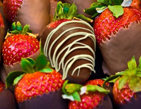 dark chocolate covered strawberries