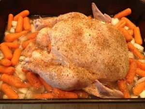 Roasted Chicken Ready for the Oven