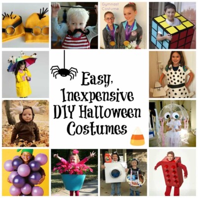 Collage of DIY Halloween costumes