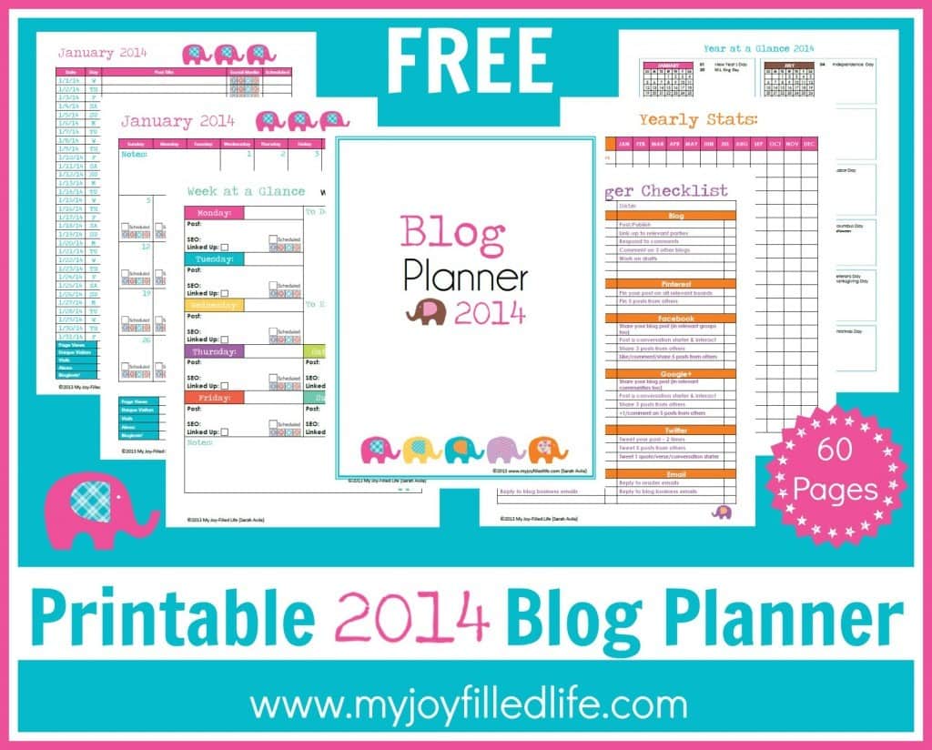 My Joy Filled Life Blog Planner