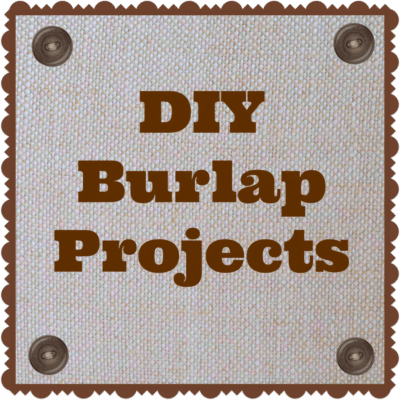 Picture that says DIY burlap projects