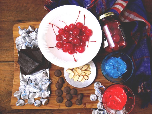 ingredients needed to make Chocolate Covered Cherry Mice 