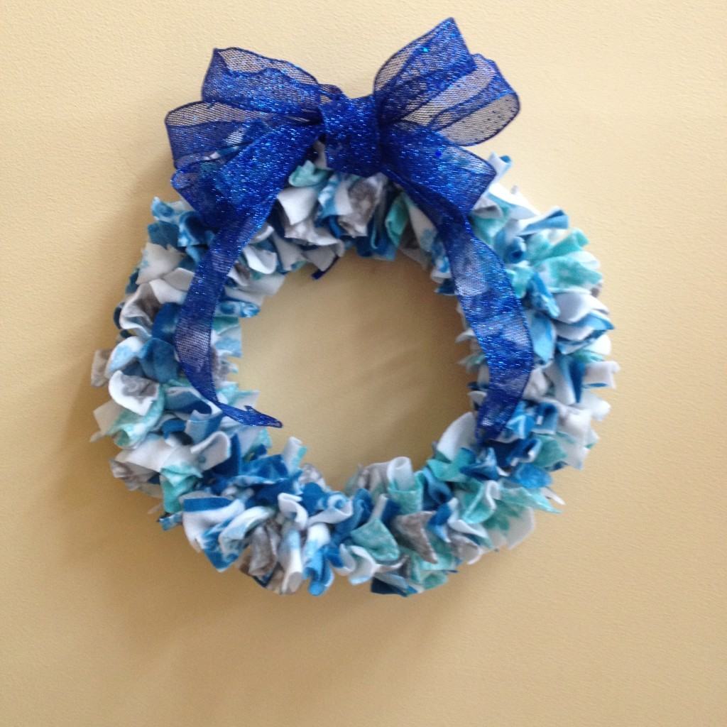 Blue & White Wreath