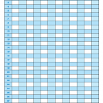 Blank fitness calendar