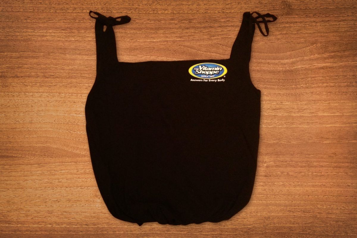 Finished Bag made out of an old t-shirt.