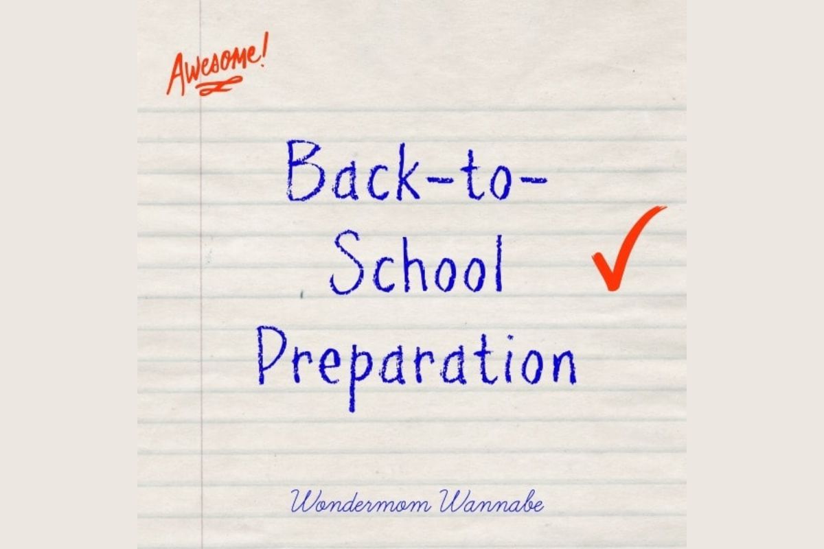 graphic of a piece of lined paper with title text reading Back-to-School Preparation.