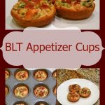 Blt appetizer cups on white plate