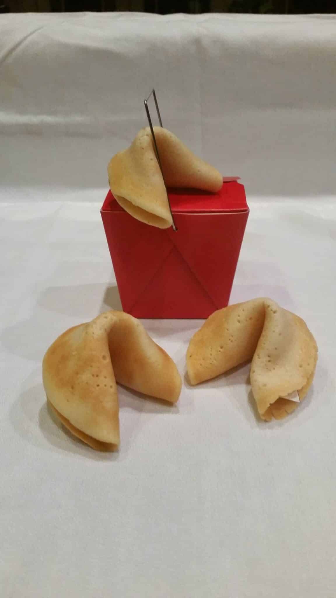 Faster Homemade Fortune Cookies with red box