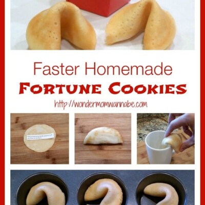 Collage of how to make fortune cookies