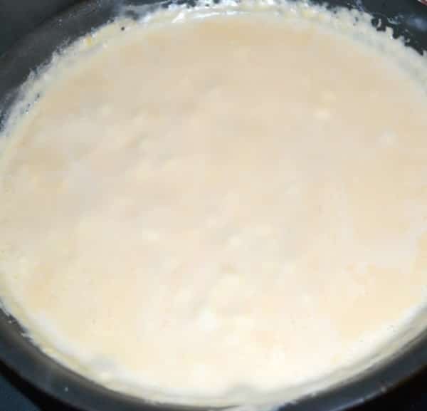 Cream Sauce in a pan