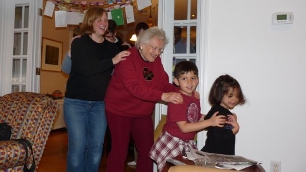 a mom, grandma and two kids playing Games You Can Play With Your Kids Instead of Exercising