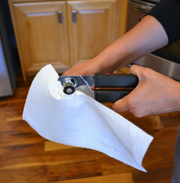 Image result for clean can opener with paper towel