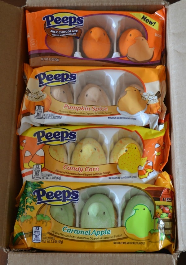 Halloween Care Package filled with different kinds of Halloween flavored peeps