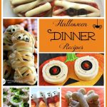 Collage of Halloween dinner ideas