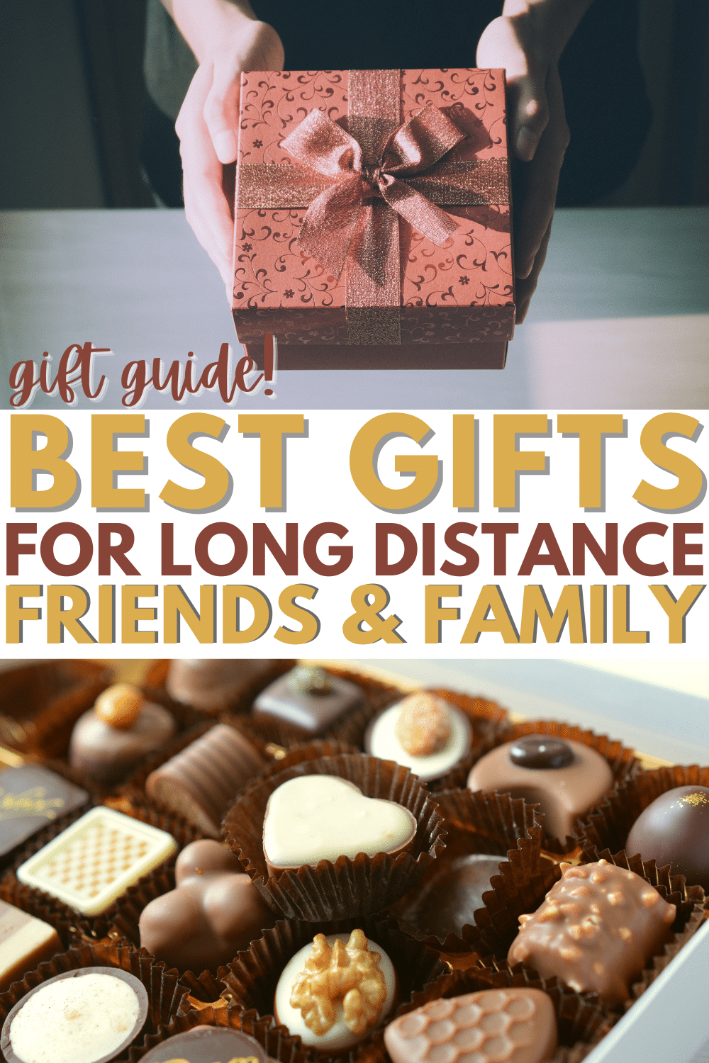If you live far from friends or family & want to send a gift, the shipping costs are crazy! So, here's the best gifts for long-distance friends and family. #giftguide #giftideas #friends #family via @wondermomwannab