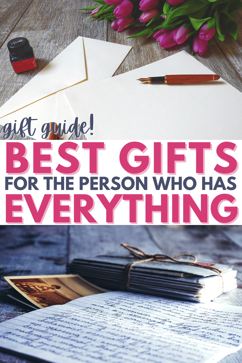 Do you have a hard time shopping for someone who doesn't have a wish list? Here's a guide of the best gifts for the person who has everything. #giftguide #giftideas #personalgifts via @wondermomwannab