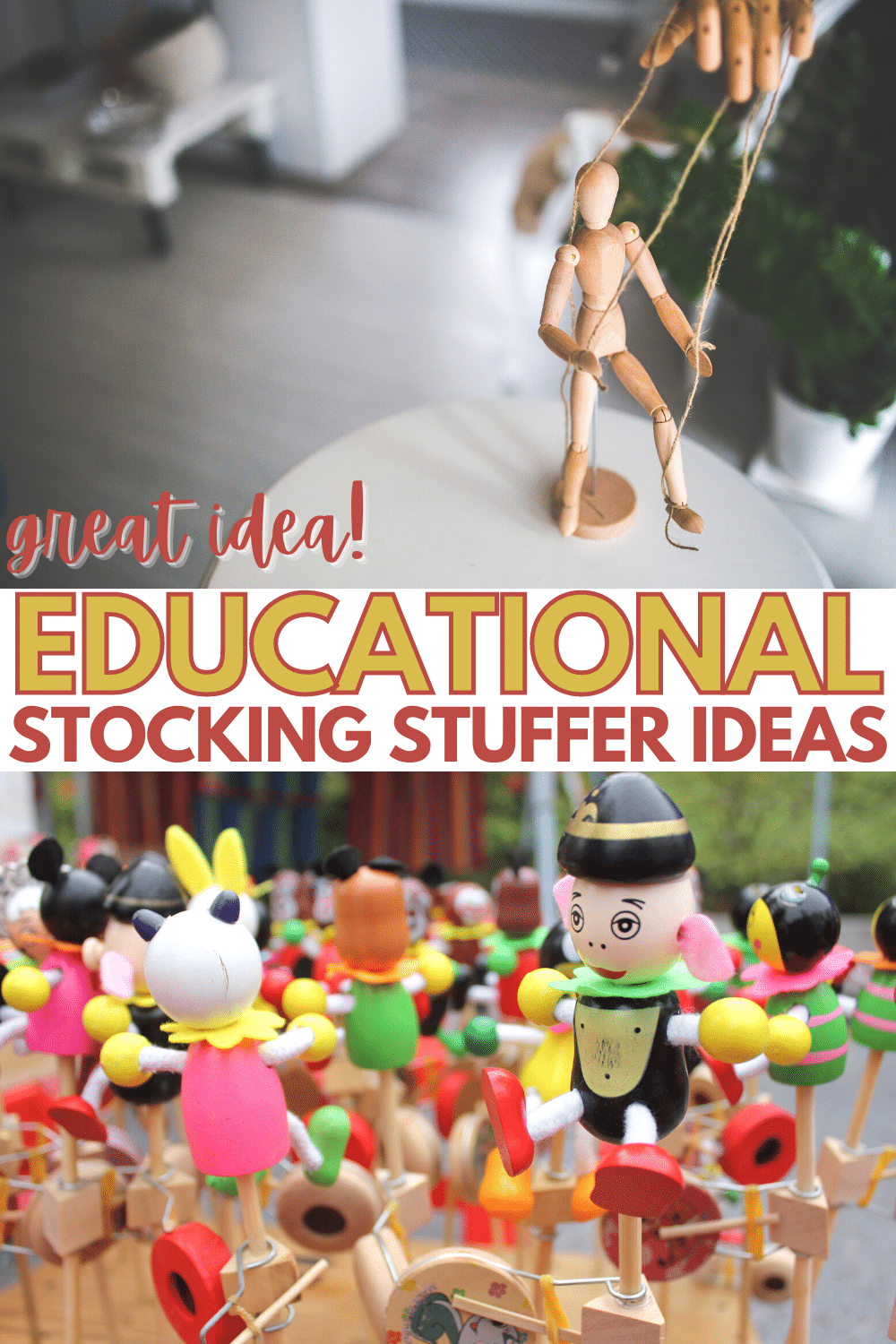 Educational Stocking Stuffer Ideas with title text reading Great Idea! Educational Stocking Stuffer Ideas via @wondermomwannab