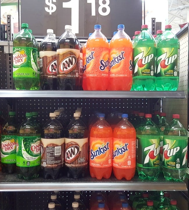 Soda Selection at Walmart