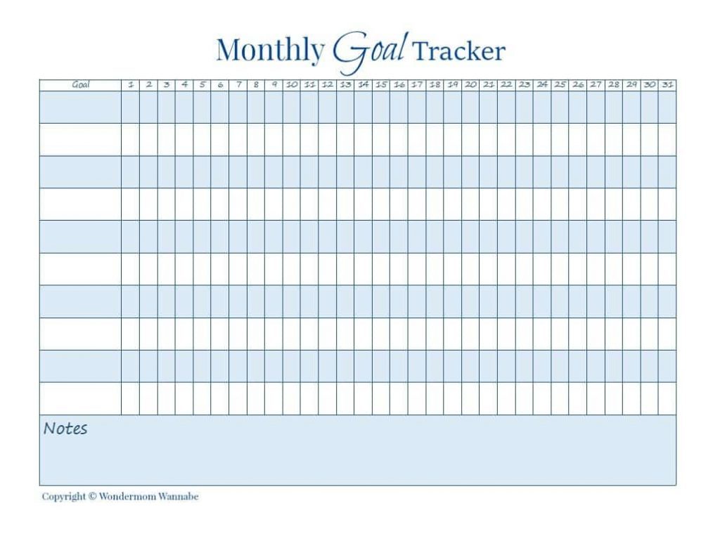 Monthly Goal Tracker