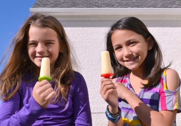 My kids and their friends love these orange banana creamsicles as a nutritious treat after they've been playing outside