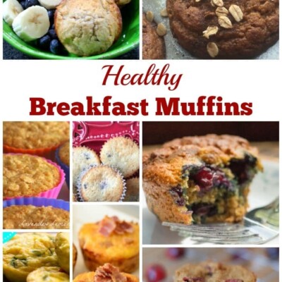 Collage of breakfast muffins