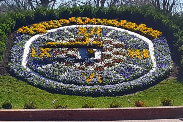Clock of Flowers at Kings Dominion