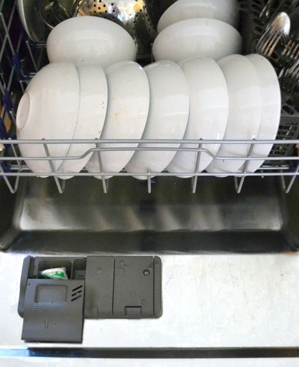 Dirty Dishes in a dishwasher