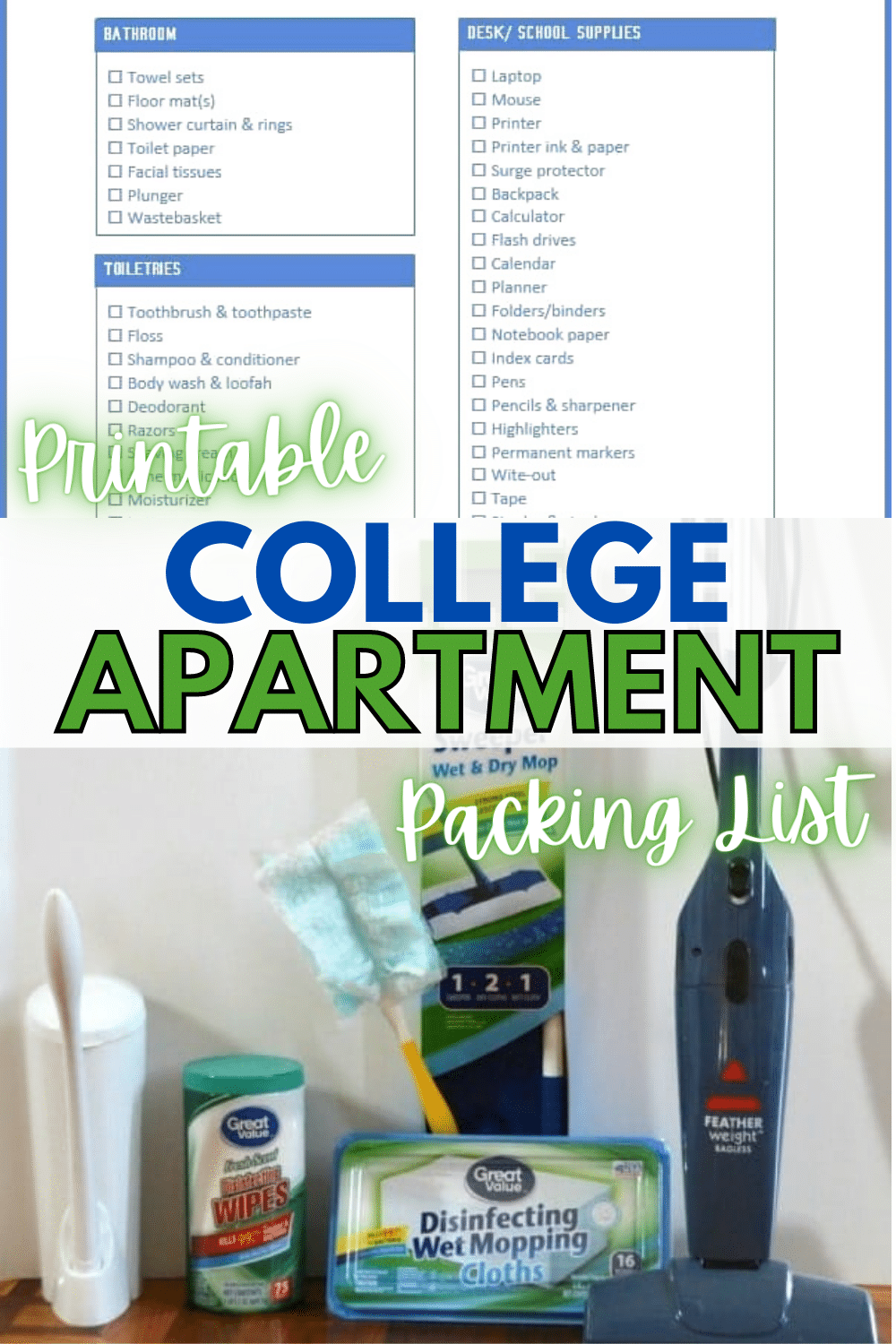 Moving out of the dorms and into an apartment is exciting. Make sure you have everything you need with this college apartment packing list. #collegeapartment #packinglist #printable #freeprintable via @wondermomwannab