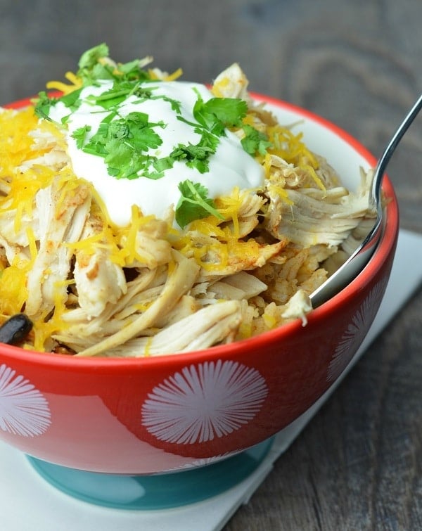 Instant Pot Chicken Taco Bowls Ready to Eat