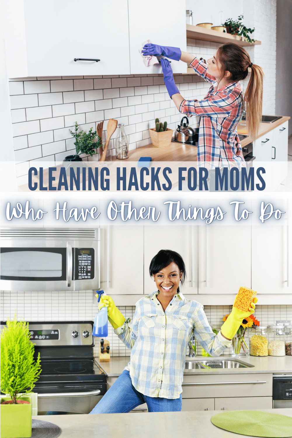 Cleaning hacks for moms that make some of the toughest, most dreaded cleaning tasks MUCH easier and using items that are already on hand. #cleaninghacks #cleaning #momlife #cleaningtips via @wondermomwannab