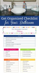 Get Organized Checklist for Your Bathroom