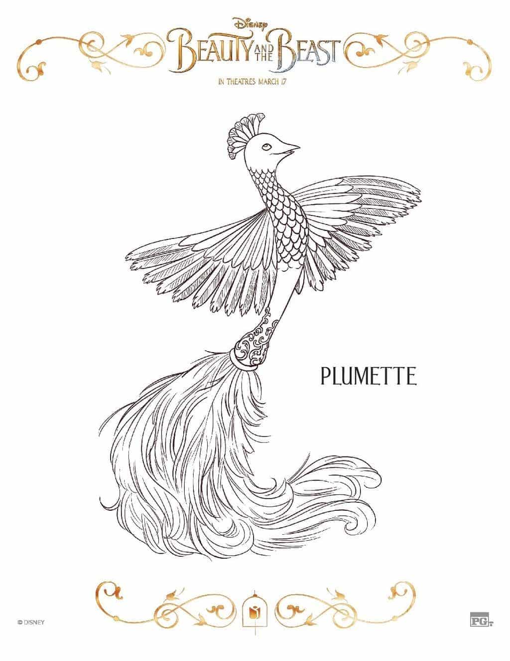 Plumette coloring page