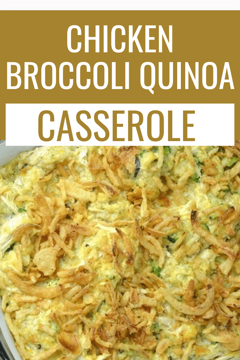 This Chicken Broccoli Quinoa Casserole is not only healthy, it's a combination of two side dish favorites so it's sure to be a hit with your family! #casserole #sidedish #broccoli #quinoa #chicken via @wondermomwannab