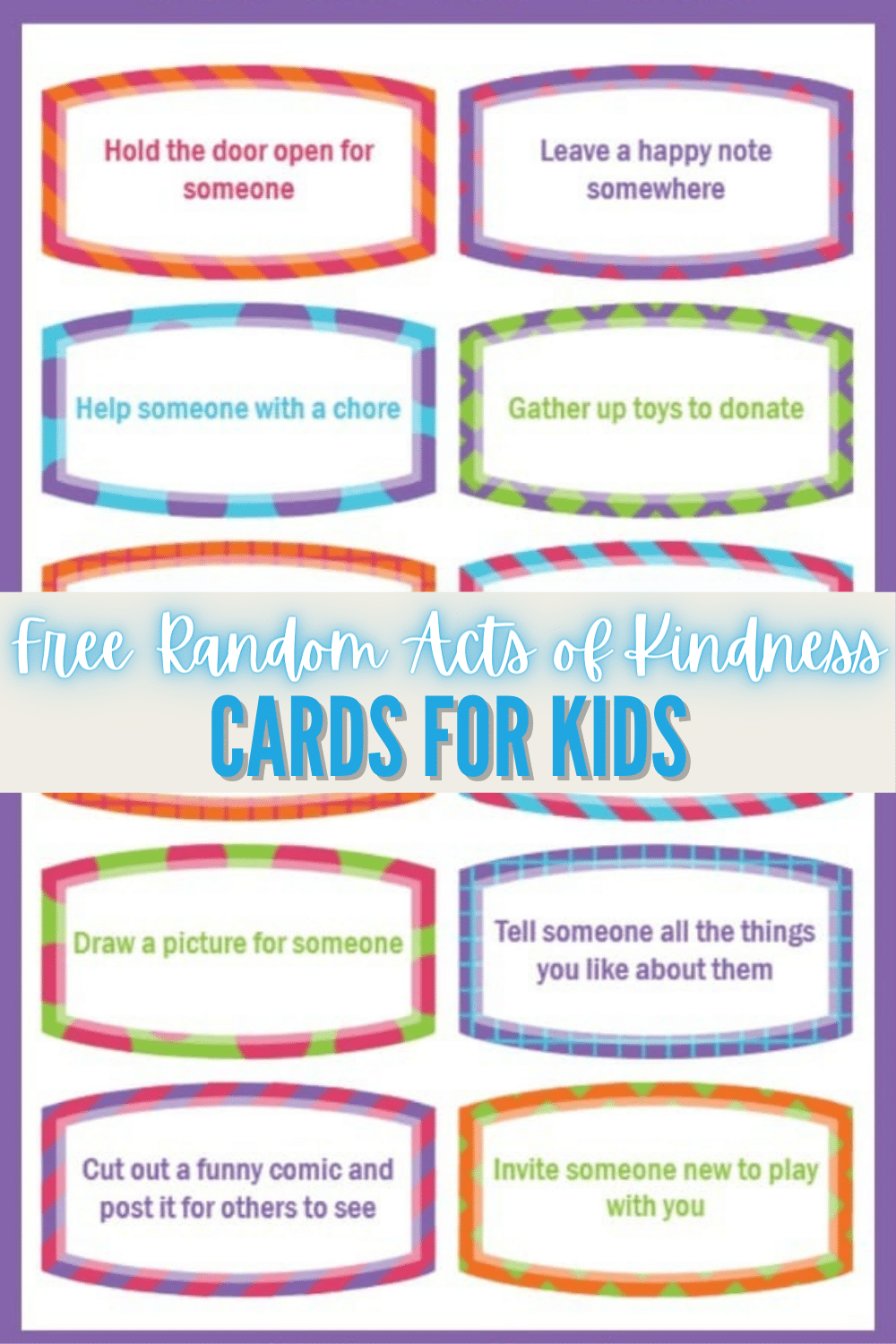 These random acts of kindness cards for kids are an easy way to inspire your children to be kind, charitable, and considerate of others. #randomactsofkindness #forkids #parentingtips #kindness via @wondermomwannab