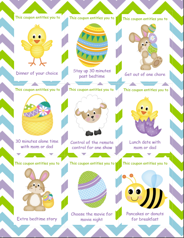 printable Easter coupons