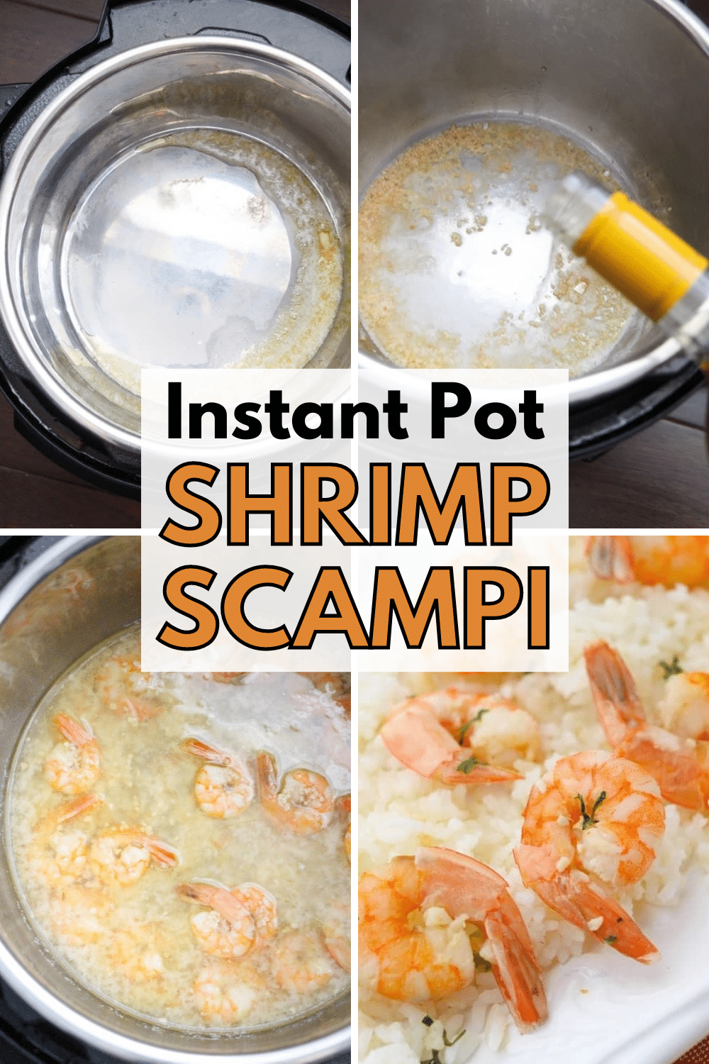 This Instant Pot Shrimp Scampi is quick and easy and perfect served over rice or pasta. So much lemony garlic flavor, so little work! #instantpot #pressurecooker #shrimpscampi #shrimp via @wondermomwannab