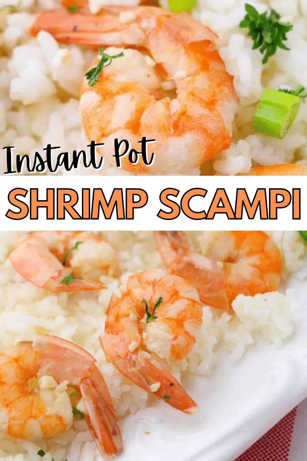 This Instant Pot Shrimp Scampi is quick and easy and perfect served over rice or pasta. So much lemony garlic flavor, so little work! #instantpot #pressurecooker #shrimpscampi #shrimp via @wondermomwannab