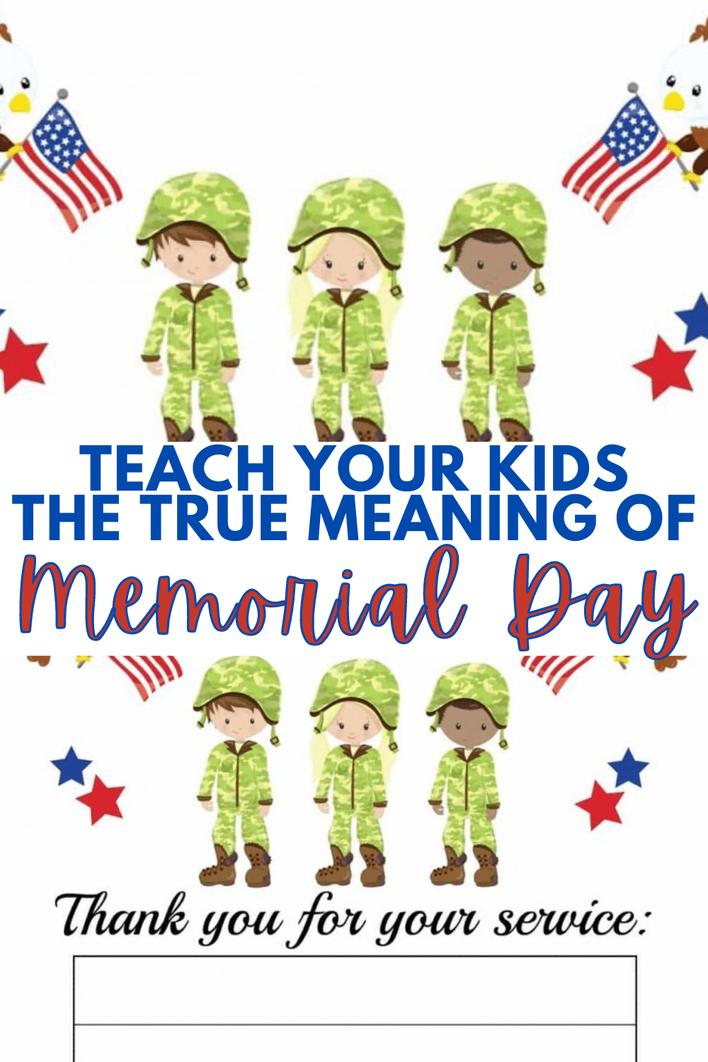 Simple and meaningful ways to teach your kids the true meaning of Memorial Day to honor our fallen heroes. #memorialday #forkids #kidsactivities via @wondermomwannab