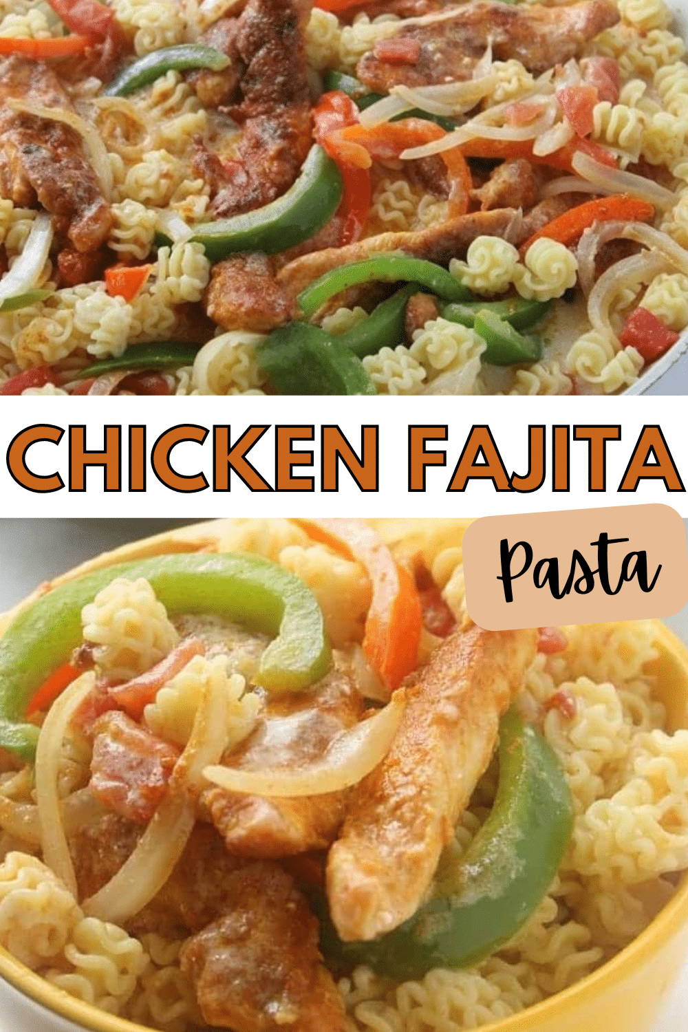 This Chicken Fajita Pasta combines the best of both worlds - delicious Mexican flavor in the convenience of a pasta dish! #chickenfajita #pasta #mexicanfood #dinner via @wondermomwannab