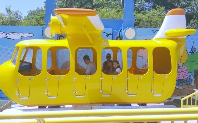 people on sallys seaplane ride at kings dominion