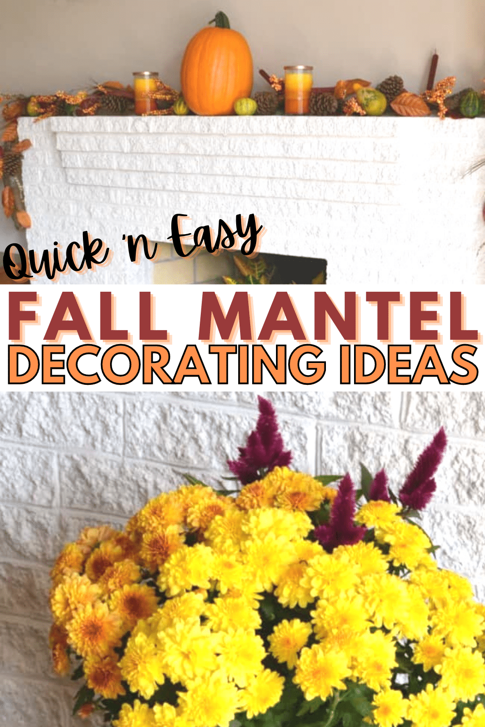 Transform the look of your home for autumn in a matter of minutes with these quick and easy fall mantel decorating ideas. #fall #decor #decorating #ideas via @wondermomwannab