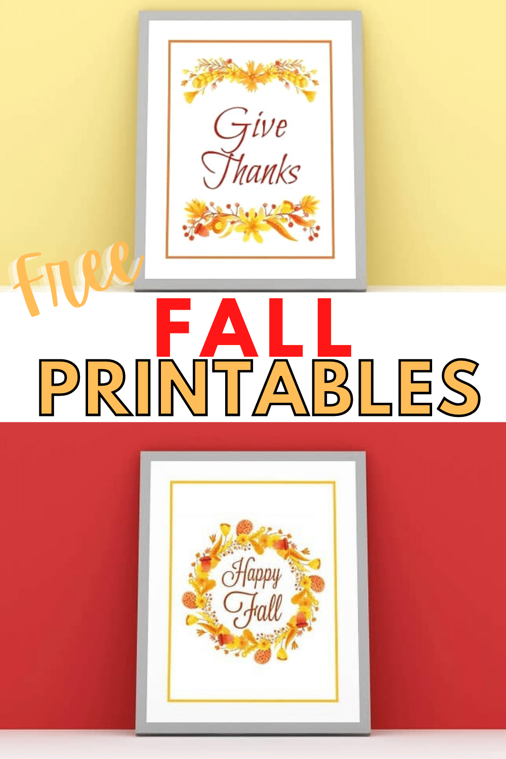 These Fall printables are a cute and easy way to decorate your house for fall. Just print and frame! #printables #fallprintables #freeprintables #fall via @wondermomwannab