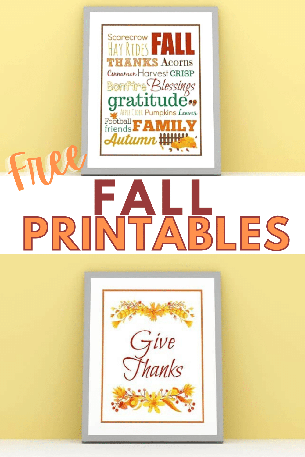 These Fall printables are a cute and easy way to decorate your house for fall. Just print and frame! #printables #fallprintables #freeprintables #fall via @wondermomwannab