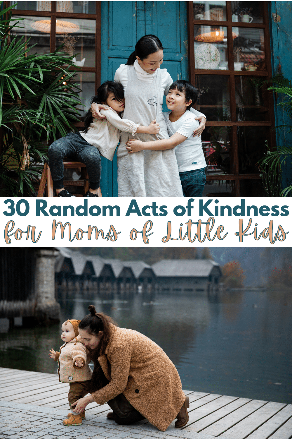 Spread kindness to moms of small children with these 30 random acts of kindness to inspire compassion, support and camaraderie. #randomactsofkindness #formoms #momlife via @wondermomwannab