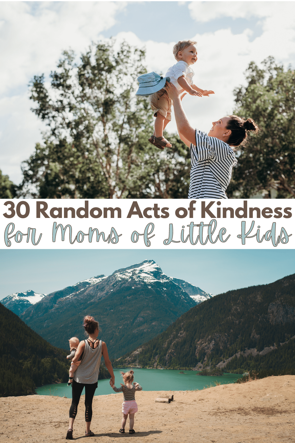Spread kindness to moms of small children with these 30 random acts of kindness to inspire compassion, support and camaraderie. #randomactsofkindness #formoms #momlife via @wondermomwannab
