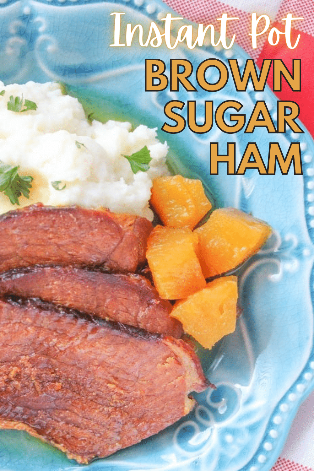 This Instant Pot Brown Sugar Ham is the perfect main dish for Sunday or holiday dinners. You won't believe how easy it is! #instantpot #ham #easydinner #easyrecipes #pressurecooker via @wondermomwannab