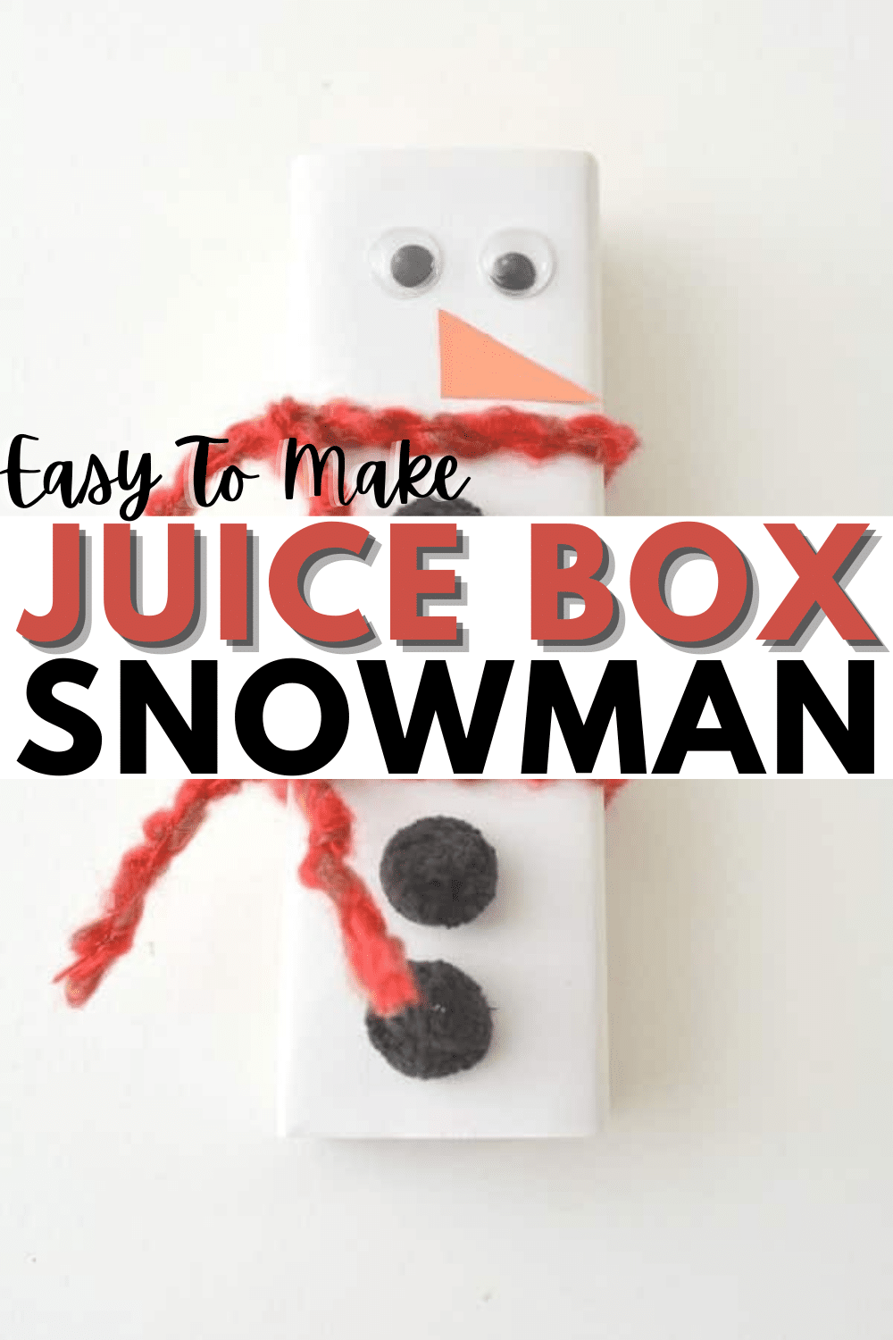 Easy To Make Juice Box Snowman